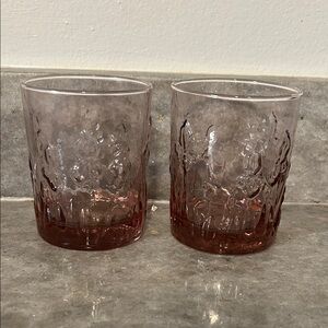 Elegant Pink Glass Water Tumblers